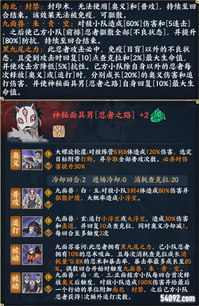 《火影忍者忍者新世代》神秘面具男忍者之路阵容推荐