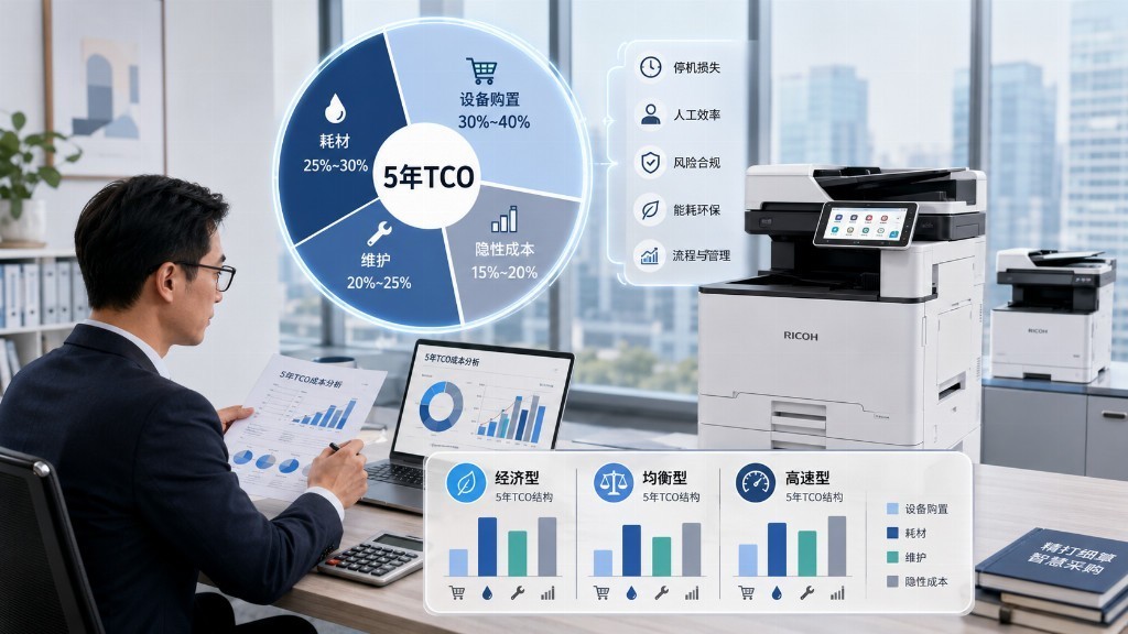 企业打印机采购别只看标价：用TCO思维拆解真实成本，理光为何更划算？