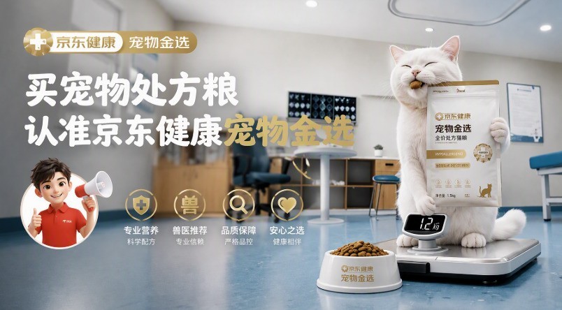 京东健康"宠物金选"处方粮体系落地，开启宠物营养"正品+保障"消费新纪元