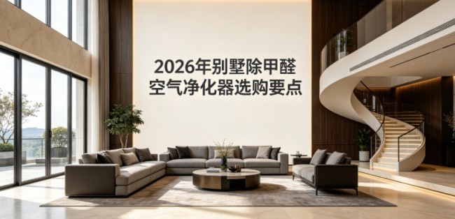 2026年别墅除甲醛空气净化器选购要点：高CADR+高CCM+低噪音