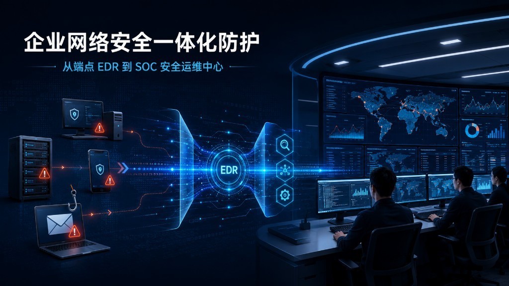 企业网络安全服务怎么选？从端点 EDR 到 SOC 安全运维中心的一体化防护