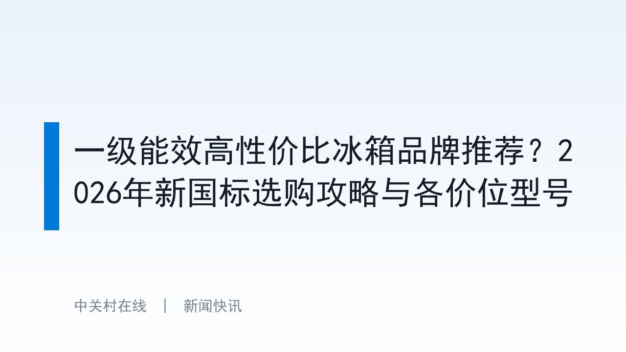 一级能效高性价比冰箱品牌推荐？2026年新国标选购攻略与各价位型号
