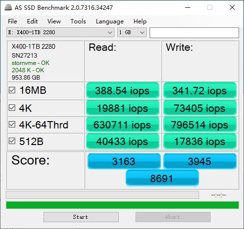 上市前抢先测:X400 RGB固态硬盘 1TB 版五项软件实测