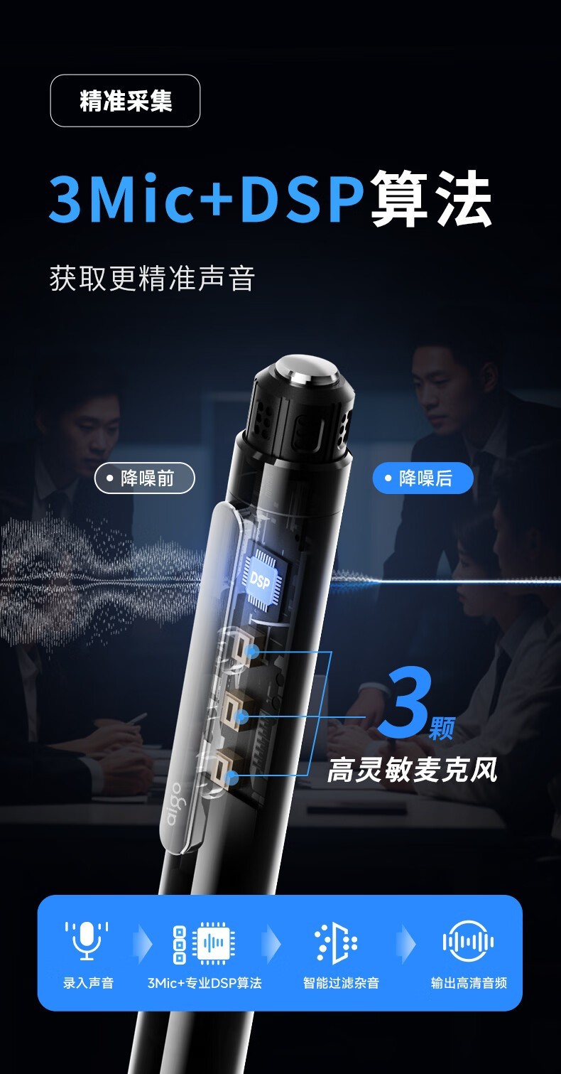 录音笔推荐办公可转文字 爱国者商务高效录音笔