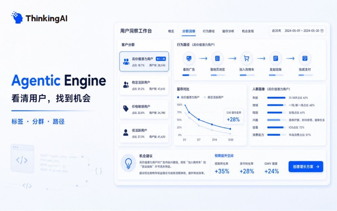 Thinking AI 发布Agentic Engine 千问版:企业数据分析进入“对话即分析”时代