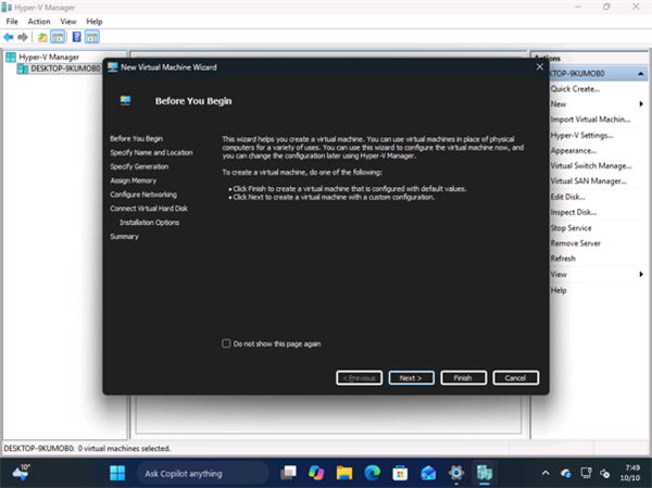 Windows 11 Hyper-V管理器迎来原生深色模式适配,核心对话框已支持