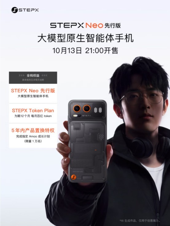 到手低至3499元!京东11.11首发大模型原生智能体终端STEPX Neo先行版