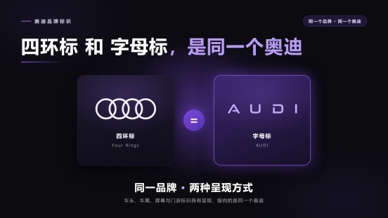 AUDI 没有四环标还是奥迪吗:标识形式与品牌认定的关系