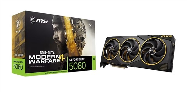 微星×动视推使命召唤:现代战争4联名显卡RTX 5080 16G限量版