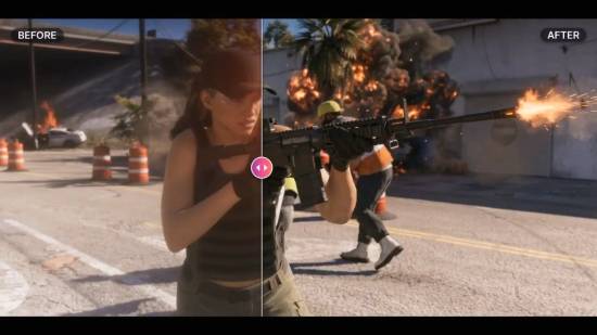 GTA6预告片滤镜剥离对比引热议,去风格化后画质更贴近实机渲染