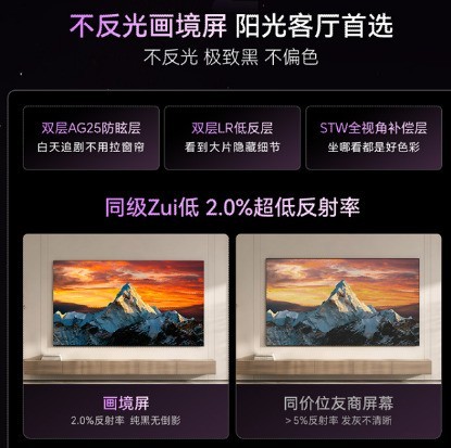 2026年阳光客厅刚需必看，拒绝反光翻车，85寸电视怎么选？