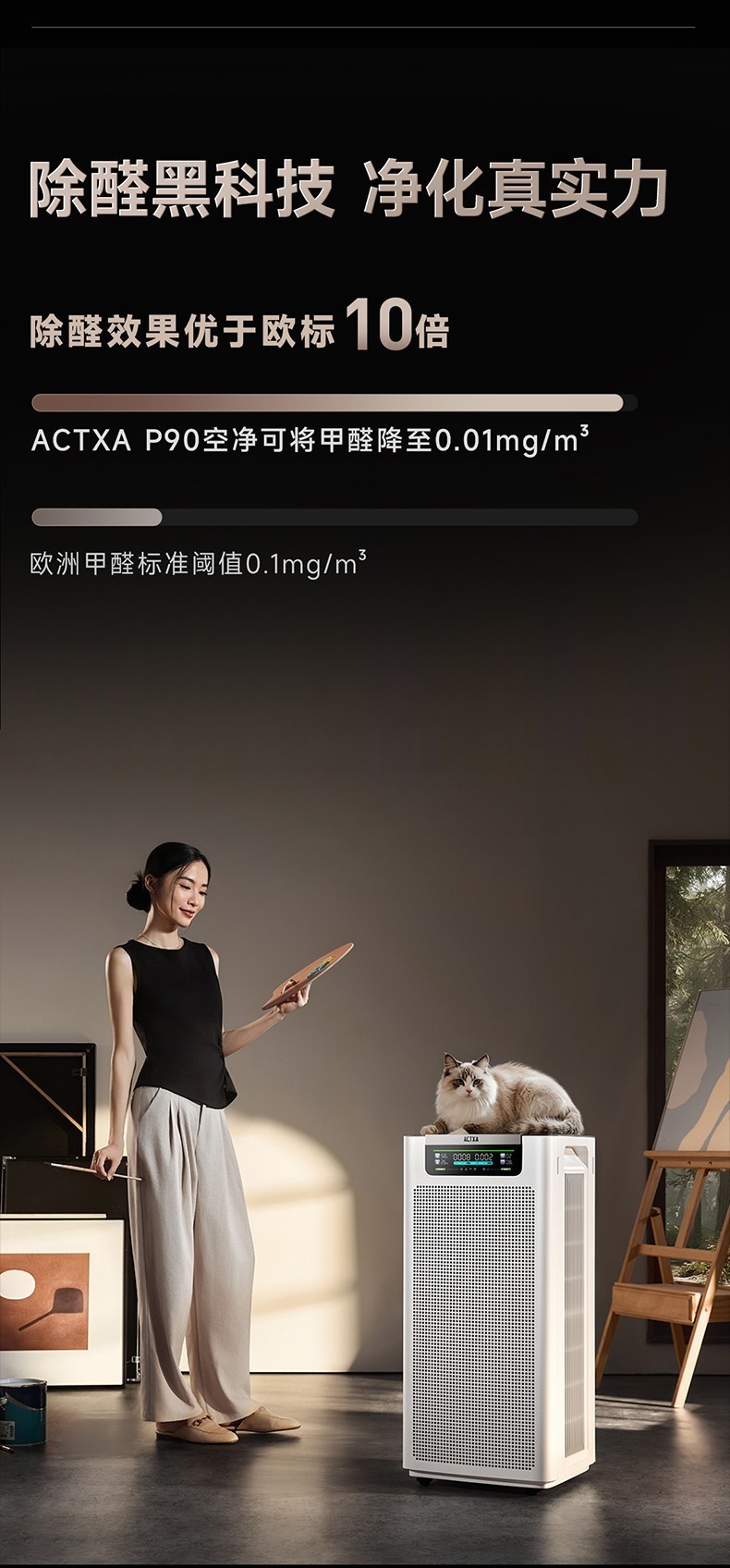 除装修异味看什么参数?阿卡驰 P90 甲苯/TVOC/苯 CADR 实测横评