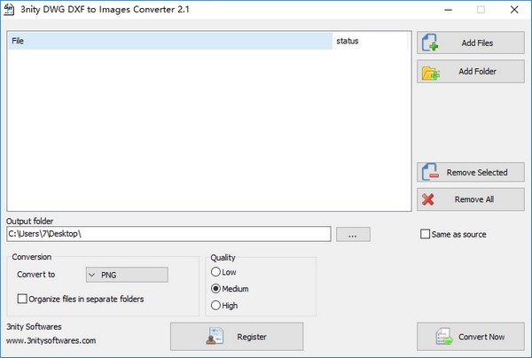 3nity DWG DXF to Images Converterv2.11