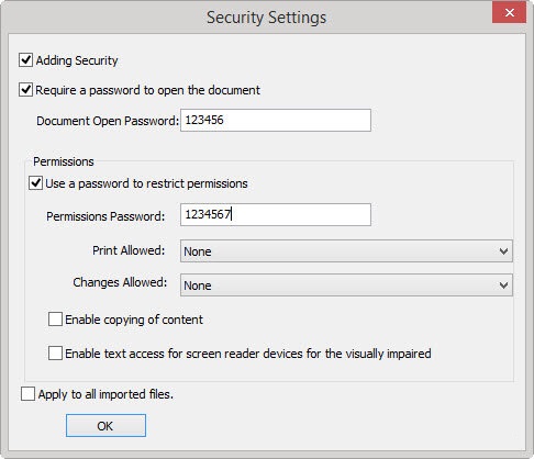 Lighten PDF Security Manager