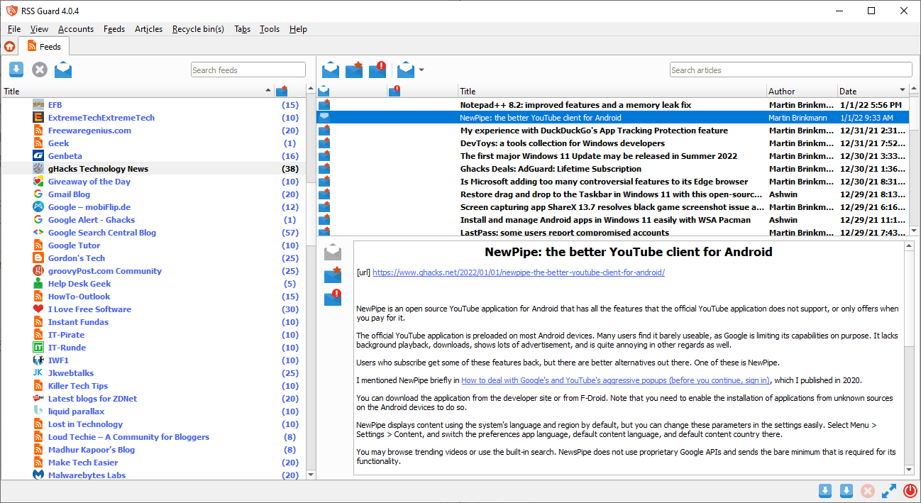 RSS Guard 4.5.5