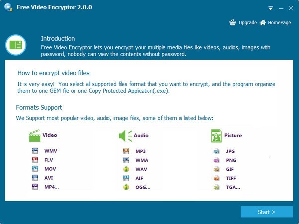 Free Video Encryptor2.01